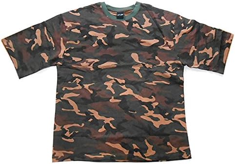 Amazon オーバーサイズ カモフラ柄 迷彩 Tシャツ 半袖 カーキ メンズ ビッグサイズ 大きめ Tシャツ カットソー 通販