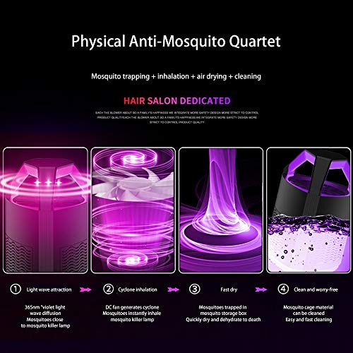 Lampara Antimosquitos Usb 5W Con Ultravioleta Insectos Trampa 5V Atrapa Mosquitos Que Atrae A Los Mosquitos,Silencioso Y Funcional,No TóXicos,Sin RadiacióN,Negro