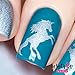 Whats Up Nails - Unicorn Vinyl Stencils for Nail Art Design (1 Sheet, 20 Stencils)