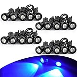 YITAMOTOR 20 X 5730 9W 18mm Eagle Eye LED Car Motor DRL Backup Ultra Blue Lights bulbs 12V