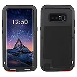 Samsung Galaxy Note 8 case,Feitenn Extreme Hybrid Armor Alloy Aluminum Metal Bumper Soft Rubber Military Heavy Duty Shockproof Hard Case For Samsung Galaxy Galaxy Note 8 (Black)