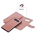 Galaxy Note 8 Case, Lontect PU Leather 9 Card Slot Bling Wallet Folio Case with Detachable Magnetic Hard Case for Samsung Galaxy Note 8 - Shiny Rose Gold