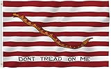 ANLEY [Fly Breeze] 3x5 Foot First Navy Jack Flag - Vivid Color and UV Fade Resistant - Canvas Header and Double Stitched - Dont Tread On Me Flags Polyester with Brass Grommets