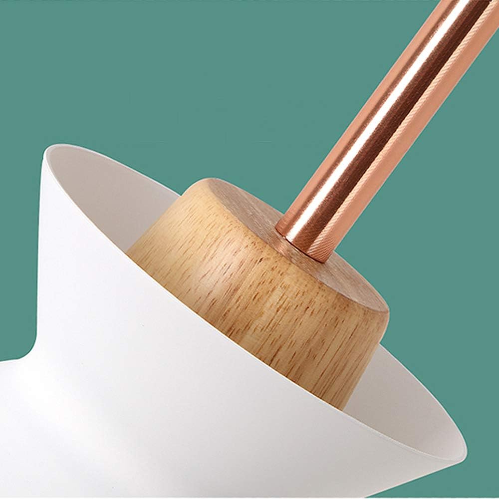 STGLIGHTING Hanging Swag Lamp no Wiring Needed Wooden Handle Pendant Light with 15ft Plug-in UL On/Off Dimmer Switch Cord Macaron White Lamp Nordic Minimalist for Dining Room Bulbs Not Included - - 
