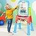 BATTOP Easel for Kids,Adjustable Double Sided Toddlers Art Easel for Two,Chalkboard and Magnetic Dry Erase Board with Painting Accessories
