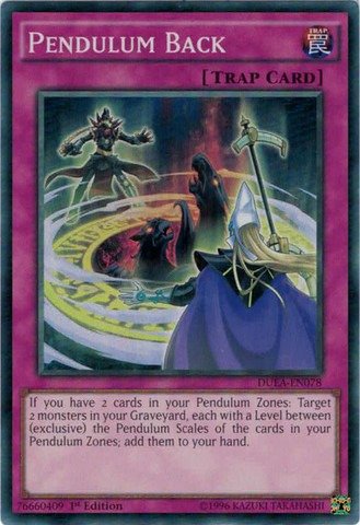 Yu-Gi-Oh! - Pendulum Back (DUEA-EN078) - Duelist Alliance - 1st Edition - Super Rare