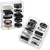 Acrylic (Oversized) Compact Organizer & Beauty Care Holder Provides 10 Space Storage | byAlegory (Clear)