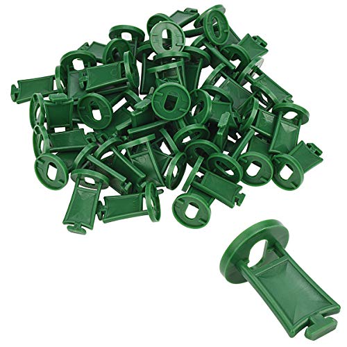 Otzoan Greenhouse Twist Clips Plastic Greenhouse Fixing Clips Washers Extender Corner Clips for Aluminium Greenhouse Bubble Wrap Insulation Netting Shading (Green 50 Greenhouse Extenders)