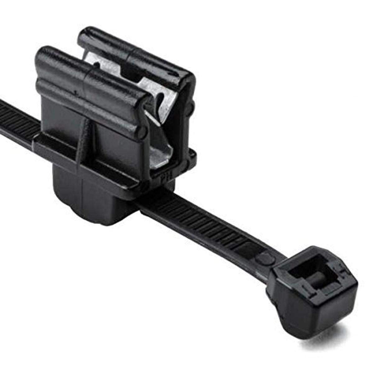 Hellermann Tyton 15600867 Cable Tie and Edge Clip, 50 lbs, 8.0" Long, EC9, Panel