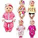 ebuddy Total 5 Sets Baby Doll Clothes Include Bikini Rompers for 43cm New Born Baby Dolls, 15 inch Dolls