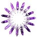 Amethyst 15pcs Natural Stone Gemstone Bullet Shape Hexagonal Healing Pointed Chakra Beads Crystal Quartz Stone Pendants for Necklace Jewelry Making (Amethyst)