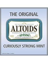ALTOIDS--Curiously Strong Wintergreen Mints--Wintergreen Flavored Powerful Mints--Freshen Breath--2-1.76oz. Resealable, Pocket-Sized Tins