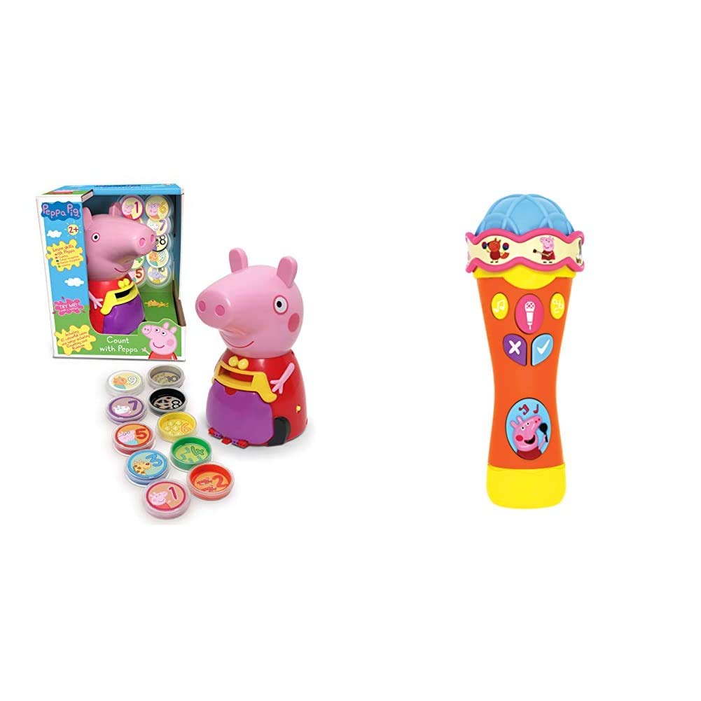 Peppa Pig PP11 Count with Peppa, Multi & none PP07 Singalong & Learn Microphone, Multi