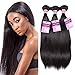 Aigemei 8A Virgin Brazilian Straight Hair one Bundle Deals 100% Unprocessed Virgin Human Hair Weaving Remy Human Hair Extensions 100g Natural Black Color 20