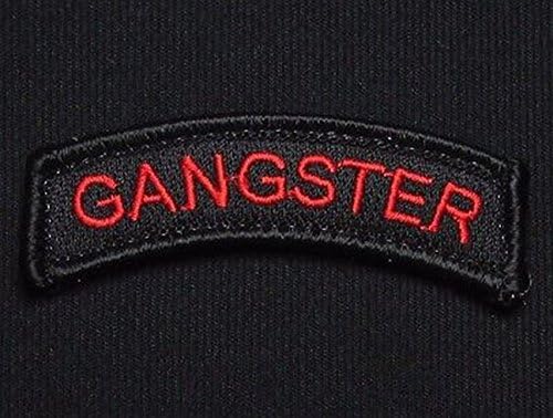 Gangster Tab Gangsta Army Usa Military Black Ops Red Velcro Badge Morale Patch