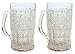Double Wall Gel Frosty Freezer Mugs Large 22oz, Set of Two, Clear