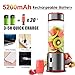 Portable Blender, KACSOO 5200mAh USB Rechargable Cordless Blender for Smoothie and Shakes, 15OZ Glass Personal Juicer Blender with FDA, BPA Free for Travel, Gym, Picnic, Office, Home, Kitchen