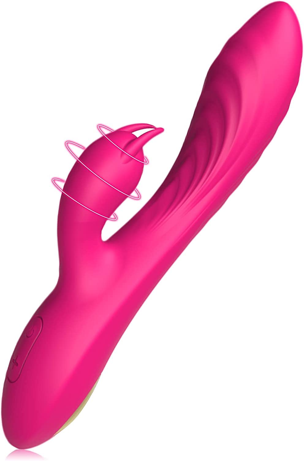 G Spot Rabbit Vibrator Clitoral Adult Sex Toys with Bunny Ears for Clitoris Stimulation, Waterproof Vibrating Dildo Sex Toys for Women, Men and Couple (Dark Red)