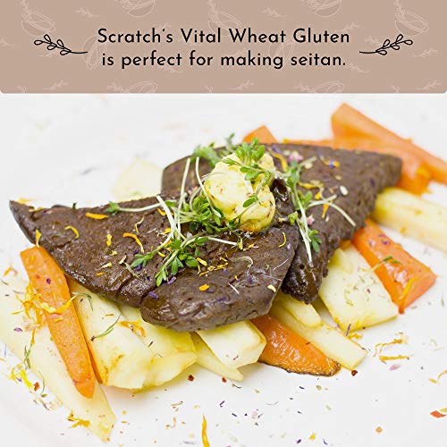 Scratch Premium Vital Wheat Gluten Seitan Flour, High Protein, Low