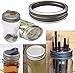 THINKCHANCES Food Grade and BPA Free Silver Stainless Steel Rust Resistant Dishwasher Safe Screw Bands/Rings for Mason, Ball, Canning Jars (12 Pack, Wide Mouth)