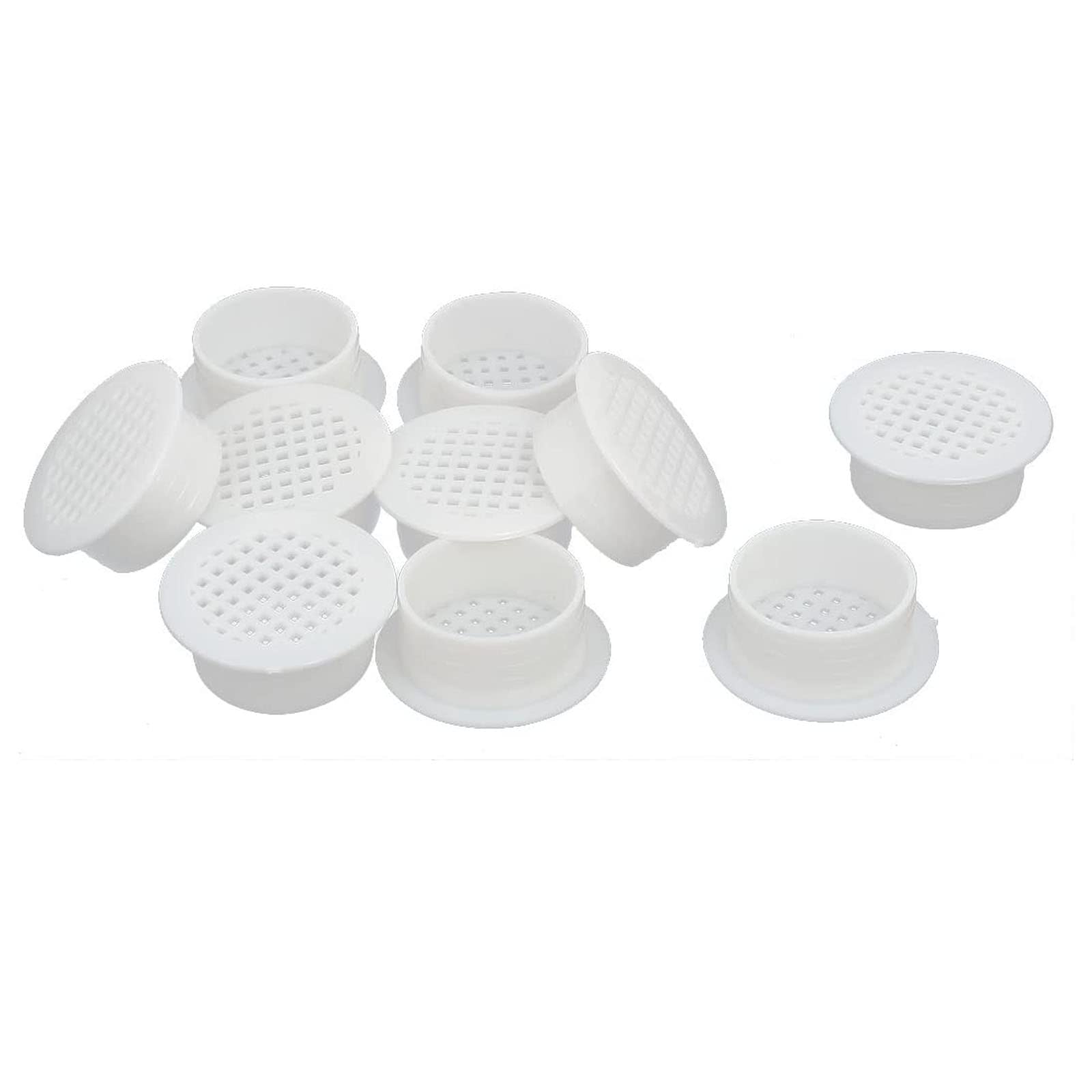 TA-VIGOR 35mm Round Air Vent Plastic Mesh Hole, Air Vent Grille Louver Covers for Cupboards, Cabinet, Wardrobe 10Pcs