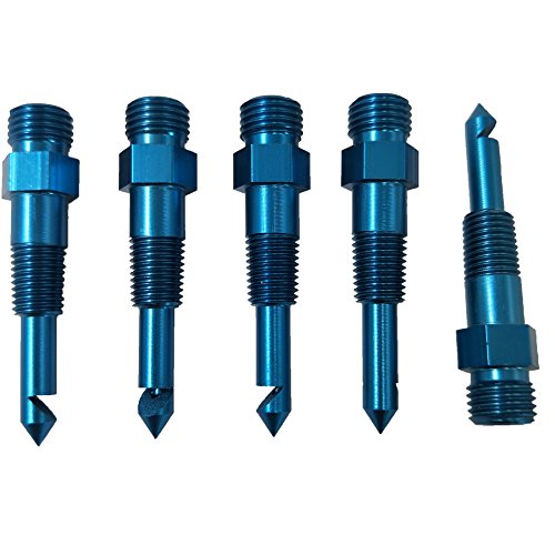 Dracary Work For Nitrous Oxide Systems NOS 13500 Blue Anodized Aluminum Fan Spray Nozzles 1/16" NPT (2PCS)