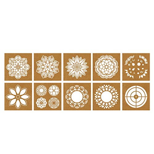 Faber-Castell Mixed Media Paper Stencils - 103 Collection - 13 Reusable Mandala Stencils