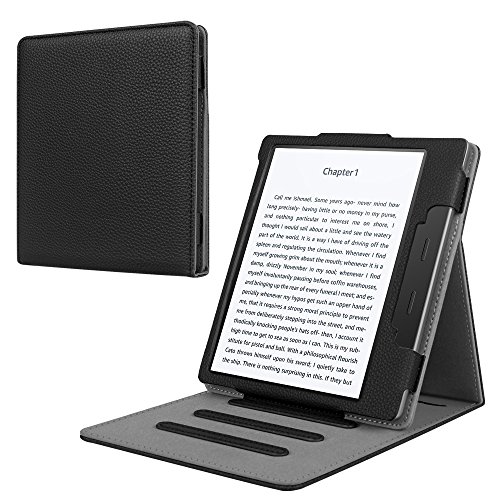 Fintie Stand Case for Kindle Oasis (9th Generation, 2017 Release ONLY) - Multi Angle Hands-free Viewing Flip Cover with Auto Sleep / Wake for Amazon All-New 7" Kindle Oasis E-reader, Black