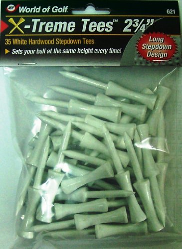 Jef World of Golf Gifts and Gallery, Inc. 2 3/4-Inch Extreme Step Tee - 35 Pack (White)