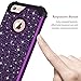 Casetego Compatible with iPhone 6S Plus Case,iPhone 6 Plus Case,Glitter Sparkle Bling Three Layer Heavy Duty Hybrid Sturdy Shockproof Protective Cover Case for Apple iPhone 6 Plus/6S Plus,Shiny Purple