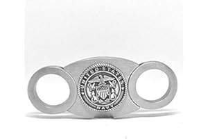 Cigar Cutters by Jim US Navy Cigar Cutter, Self-Sharpening Double Guillotine Blades in Gift Box