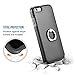 iPhone 6 Case, iPhone 6S Case, Zvedeng Ring Holder Kickstand Ring Stand Ring for Phone Non-slip Anti-Drop [Shock Absorbent] Dual Layer Defender Case Cover for iPhone 6 6s 4.7 inch Black and Grey