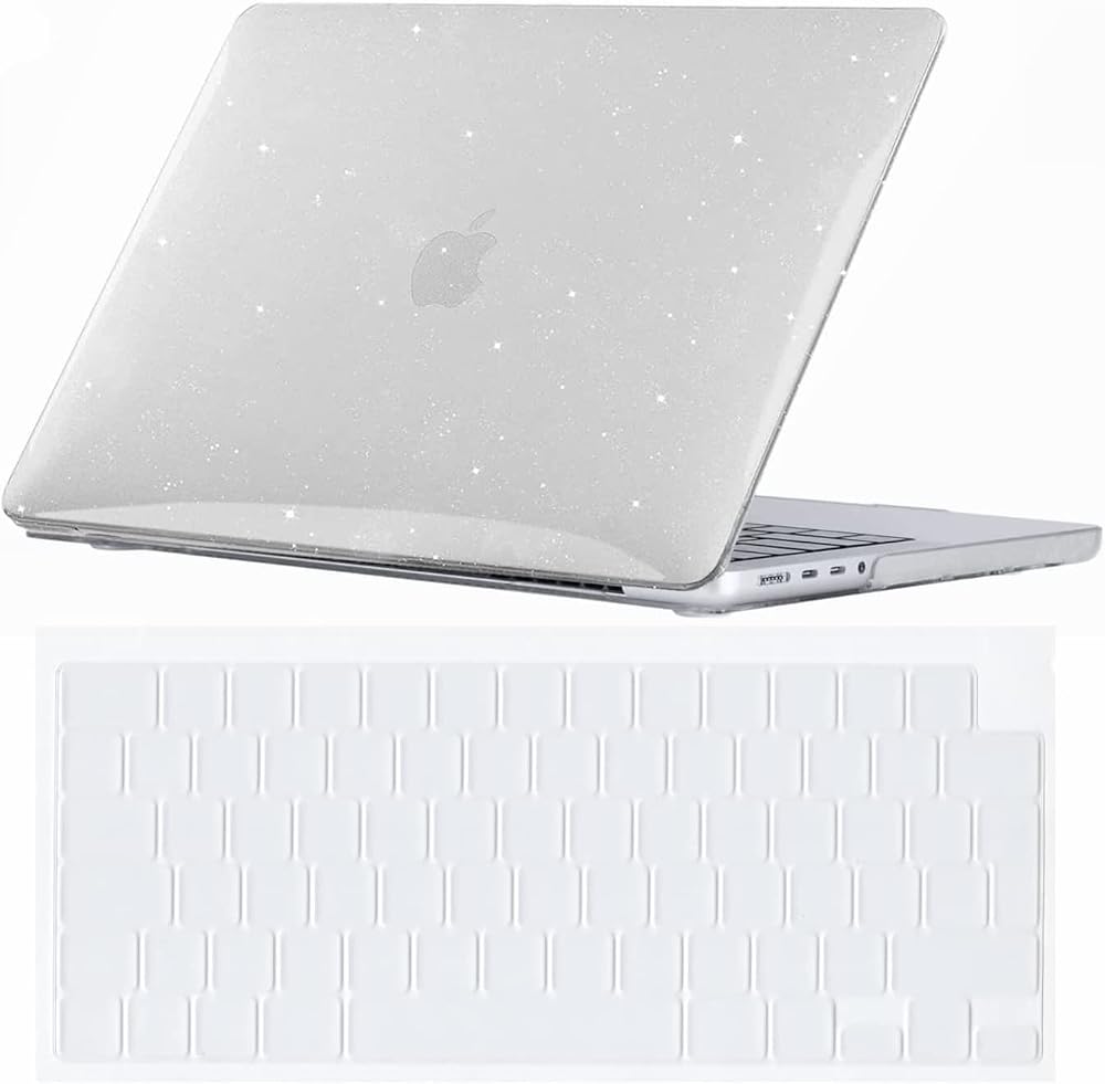 Se7enline 14 inch MacBook Pro Case 2021-2025 Crystal Glitter Bling Hard Shell