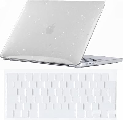 Se7enline 14 inch MacBook Pro Case 2021-2025 Crystal Glitter Bling Hard Shell
