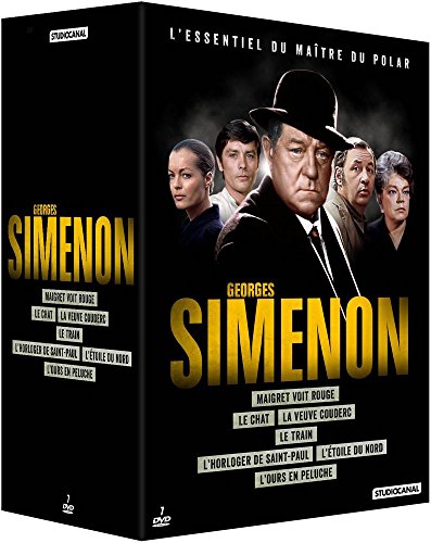 Coffret Georges Simenon : Le Chat + L'étoile Du Nord + L'horloger De Saint-Paul + Maigret Voit Rouge + L'ours En Peluche + Le Train + La Veuve Couderc - Pack