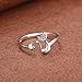 WRISTCHIE Womens Fashion Jewelry 925 Sterling Silver Adjustable Ring Cute Cat Kitty (Cat)