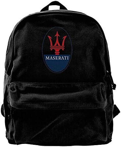 KIHOYG Maserati Logo Canvas Backpack