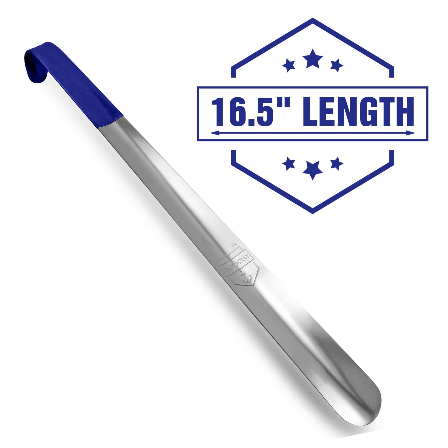 HOUNDSBAY Metal Shoe Horn Long Handle for Seniors, Shoehorn Long-handle, Shoe Horns for Men Long Handle, Long Handled Shoe Horn for Women and Kids, Extra Long Shoe Horn for Seniors, Boot Horn, Shoe Spoon