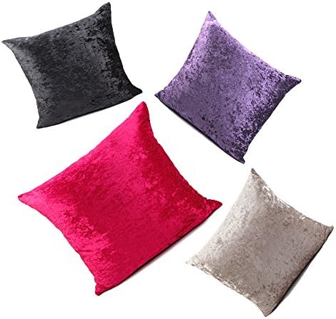 Jusefu Home Decorative Ice plush short plush pillowcase cushion cover throw pillowcase, 4 colors 10 size choose,Black,30X45cm