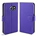TAURI S6 Edge Case, [Stand Feature] Samsung Galaxy S6 Edge Wallet Leather Case with Stand, ID & Credit Card Pockets Flip Cover (Not fit for Galaxy S6 Edge Plus) - Purple