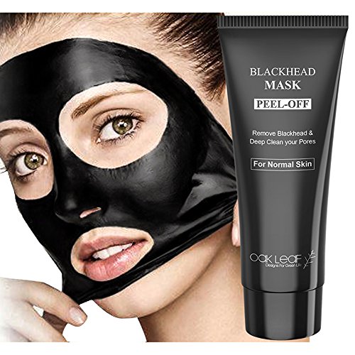 Blackhead Peel Off Mask, Oak Leaf 100g(3.5oz) Blackhead Remover Mask Bamboo Charcoal Peel Off Black Mask Facial Mud Mask for Deep Cleansing,Blackhead Whitehead Romoval,Pore Cleansing,Nose Acne