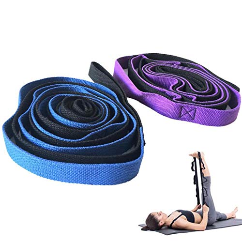 JVSISM-2M66Ft-Yoga-Stretch-Strap-Aerial-Yoga-Anti-Gravity-Rope-With-Grip-Loops-Fitness-Exercise-Gym-Rope-Waist-Leg-Resistance-Belt-Blue