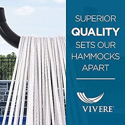 Vivere C9SUNDO Hammock with Stand, Dove, 9ft