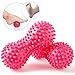 Foot Massage Ball Roller with Compression Gel Sleeves for Plantar Fasciitis - Spiky Peanut Massager Set for Deep Tissue Reflexology, Trigger Point Myofascial Release, Acupressure Therapy Pain Relief