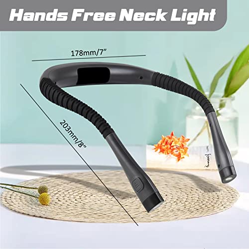 COREBAY LED Neck Reading Light，Book Light for Reading in Bed，Rechargeable LED Light Perfect for Knitting, Crafts, and Readers