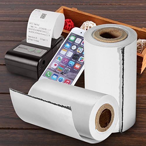 Latecat 57mm*30mm Thermal Paper for 58HB-4/58HB-2 Bluetooth Thermal Printer + More (2 Rolls Pack)