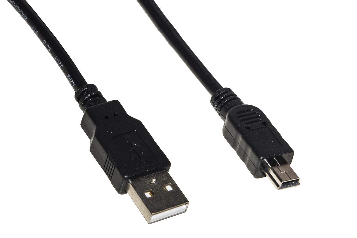 USB 2.0 MINI "B" 5 POLE CABLE FOR CHARGING OR TRANSMISSION COPPER MT.1,8