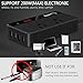 200W Car Power Inverter DC 12V to AC 110V Converter with Smart 4 USB Ports Adapter 2 AC Outlets Sockets Charger (Black)