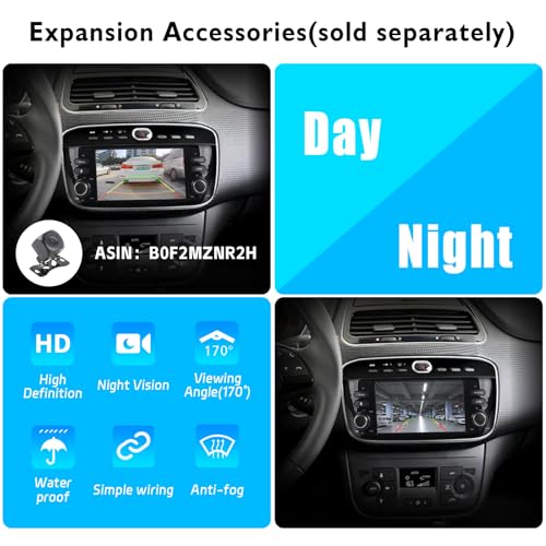 Car Radio with Wireles CarPlay & Android Car Radio for Fiat Linea Punto Evo 2012-2017 and Linea 2012-2015 with Stereo Touchscreen IPS/Bluetooth/FM/AM/USB