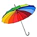 Kung Fu Smith Vintage Rainbow Pagoda Parasol Umbrella, Unique 16 Ribs and UV Protection Stick Rain Umbrella for Women and Girls